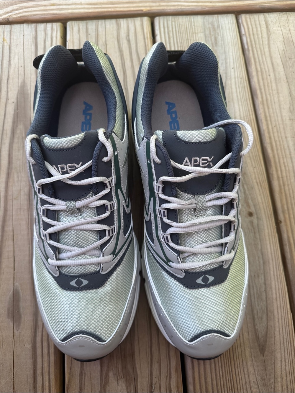 Apex Men's Gray and Green athletics shoes x- wide size 14